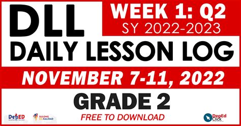 GRADE 2 DAILY LESSON LOG (Quarter 2: WEEK 2) NOV. 14 .